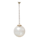 Vintage sphere chandelier in transparent glass and metal – 1960s