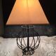 Black metal lamp foot