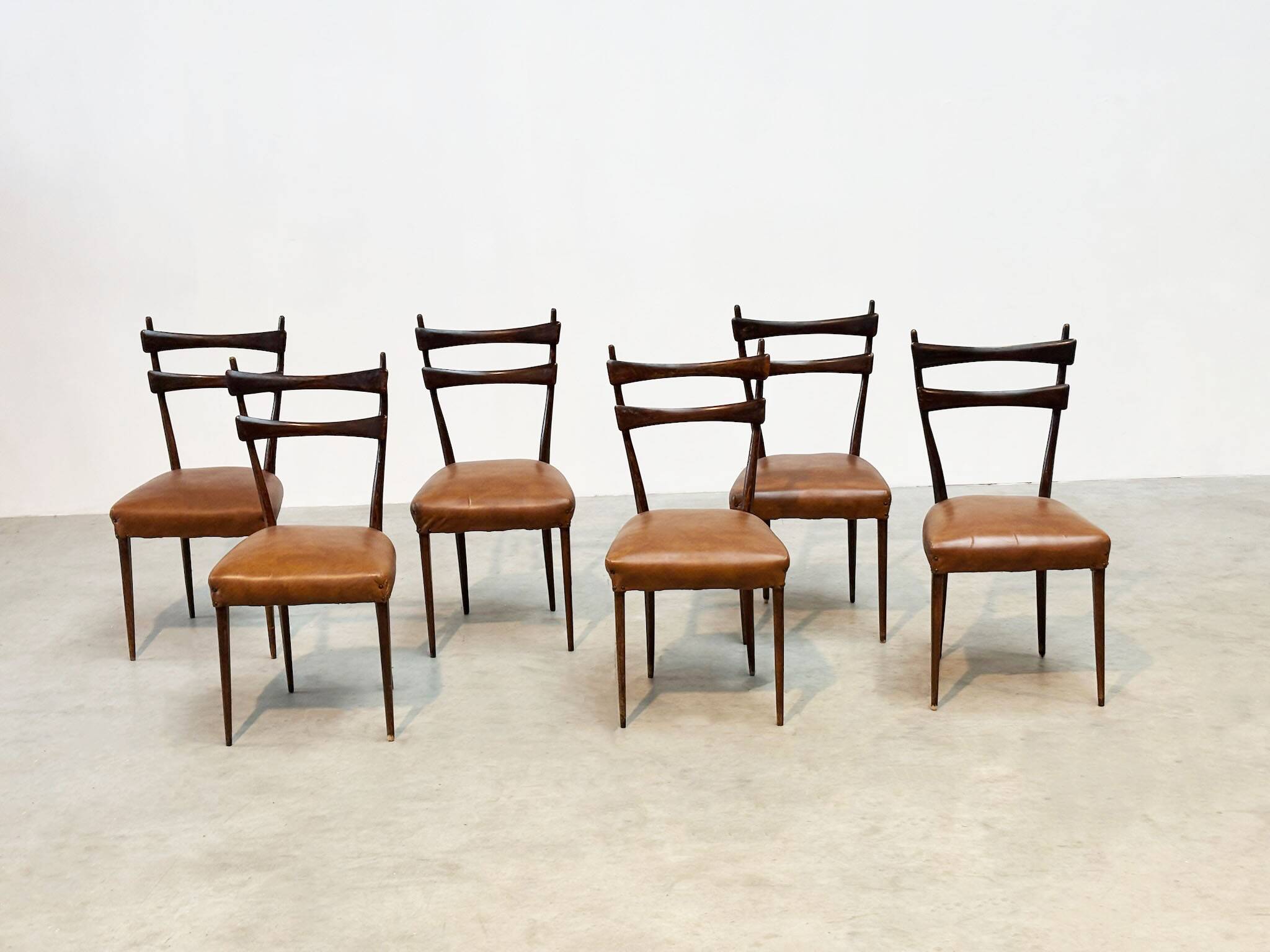 6 chaises de salle à manger italiennes