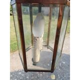 Brass and crystal pendant light