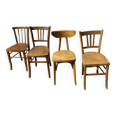 Set de 4 chaises bistrot jaunes