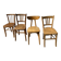 Set of 4 yellow bistro chairs