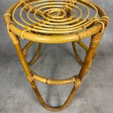 70s rattan stool