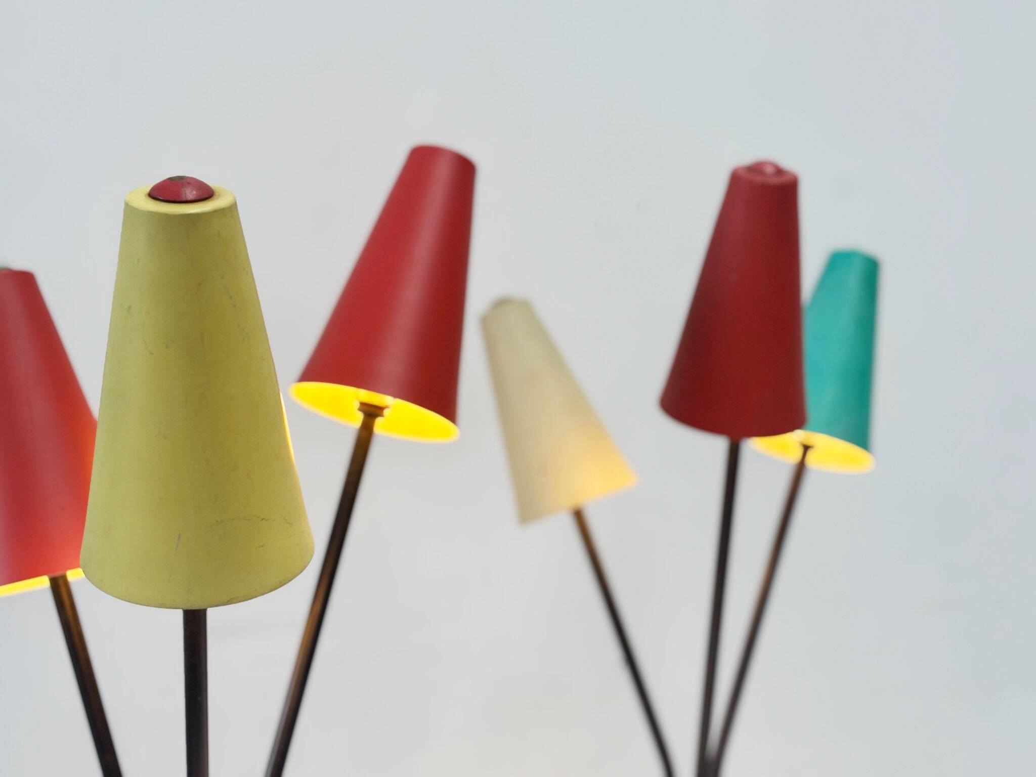 Set of two colorful table lamps