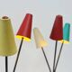 Set of two colorful table lamps