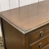 1930s English oak chest of drawers
