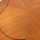 Vintage English round teak coffee table from the 1960s