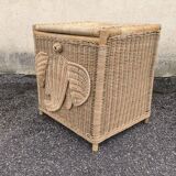 Vintage rattan chest