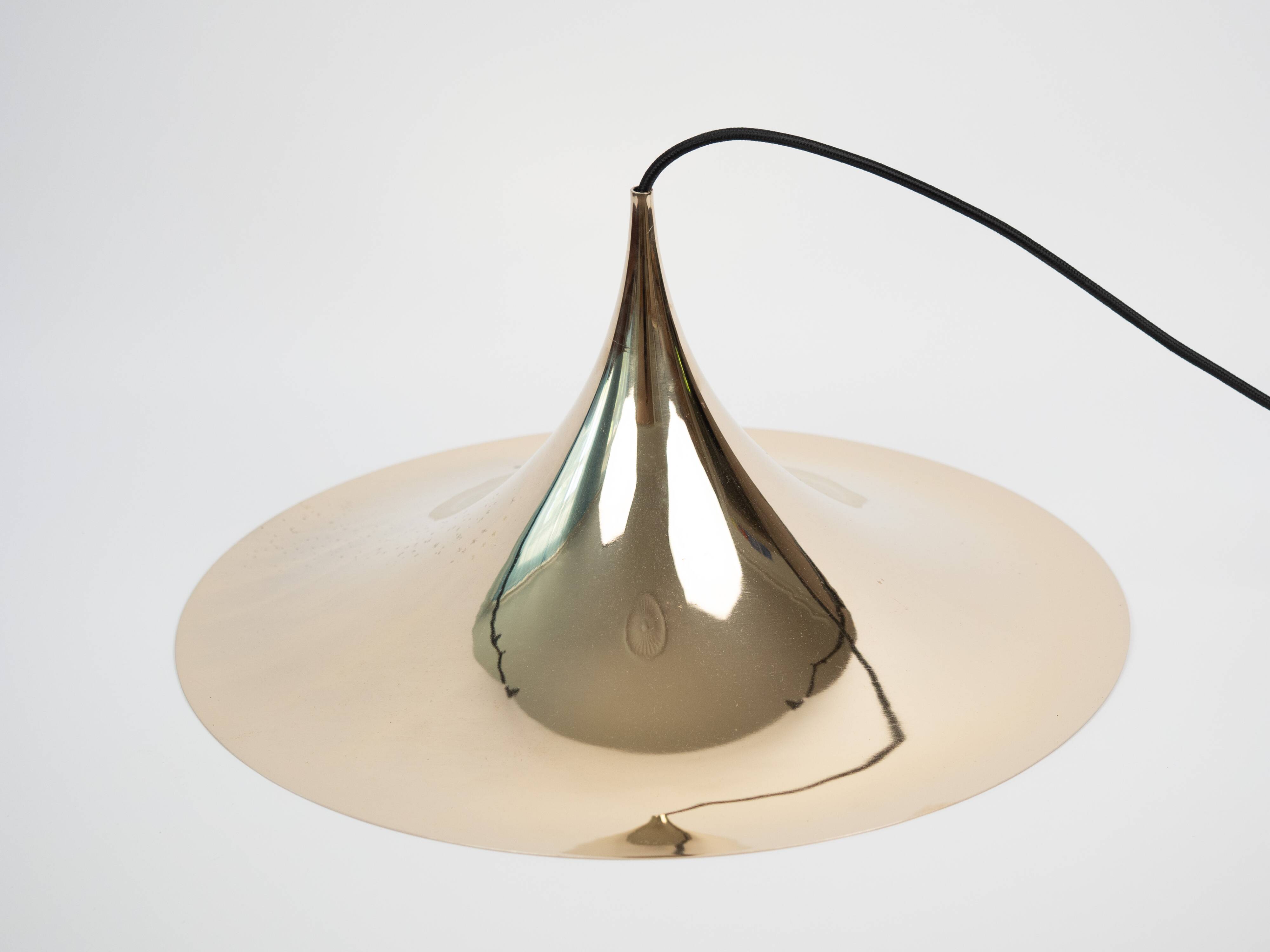 Danish vintage pendant lamp Semi by Bonderup&Thorup, 1968