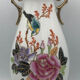 Vase in asian porcelain decorated with birds