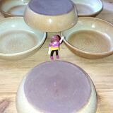 Set of six stoneware plates