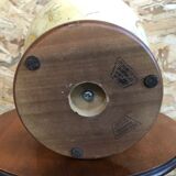 Old globe world map with arch + vintage wood base