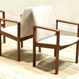 Suite de quatre fauteuils de Dyrlund en teck