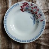 6 mismatched antique deep plates