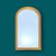 Antique Deknudt gilded arch mirror – model 1913.118