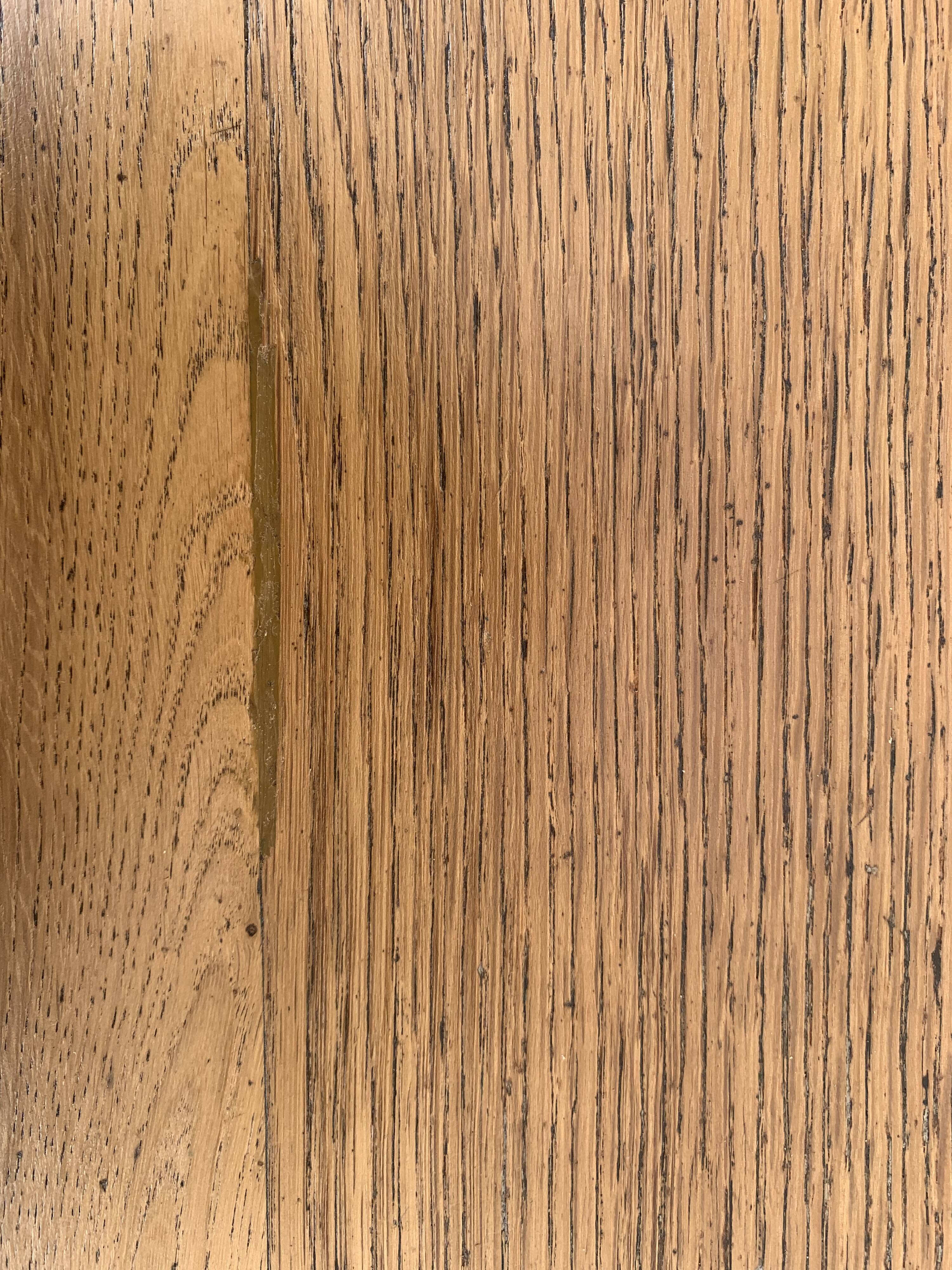 Solid desk in raw oak handles art deco shells