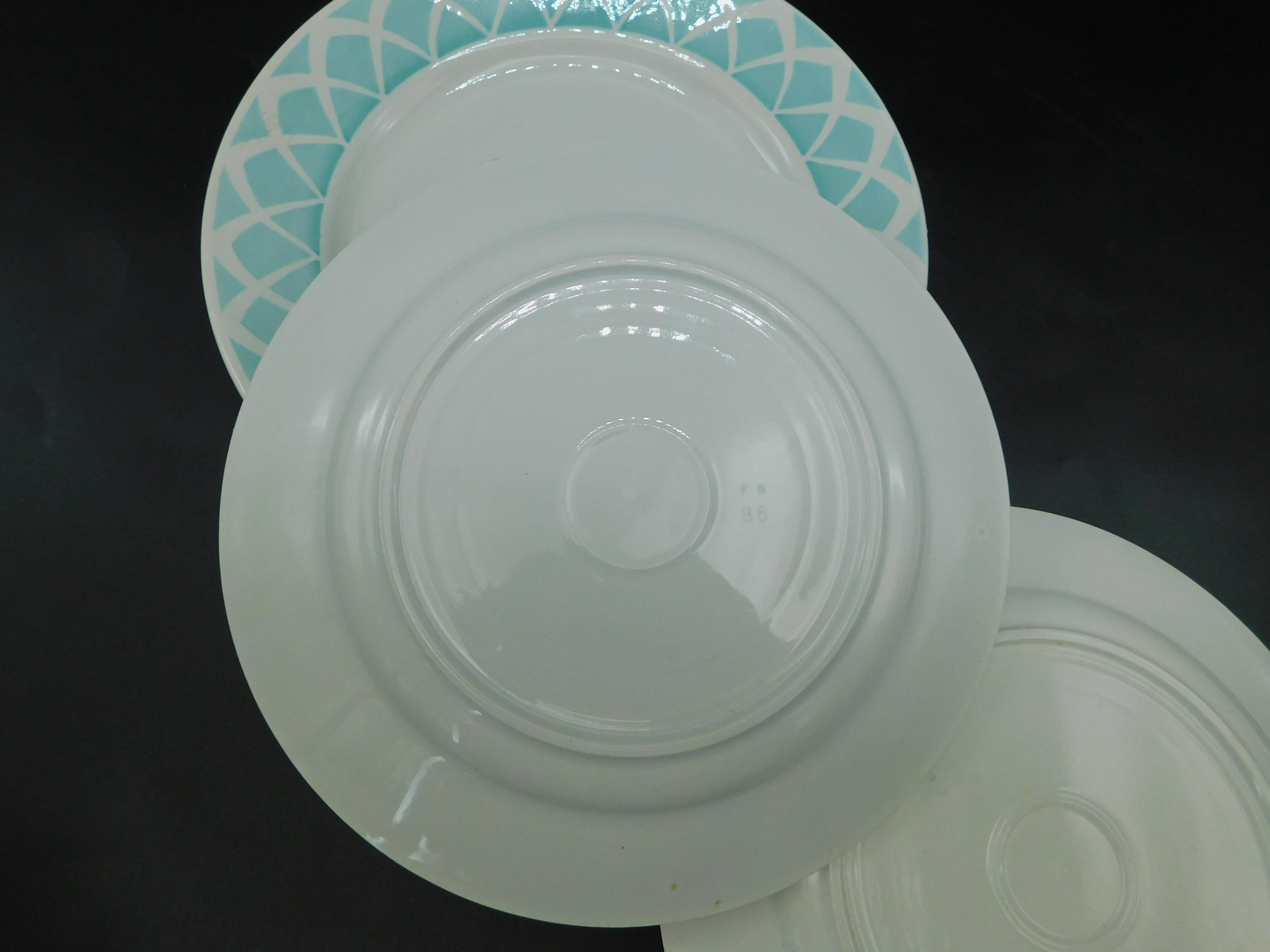 6 flat plates - Fenal Badonviller - Mint Green