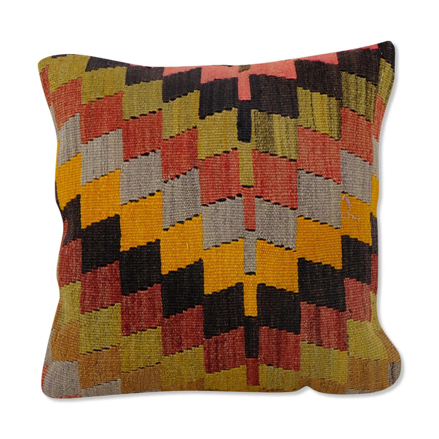 Organic wool turkish kilim pillow