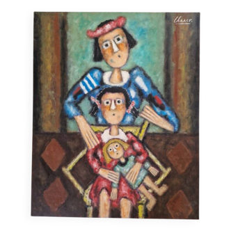 Roland Chanco (1924-2017), friend of Picasso - Oil on canvas - Marie, Jacque
