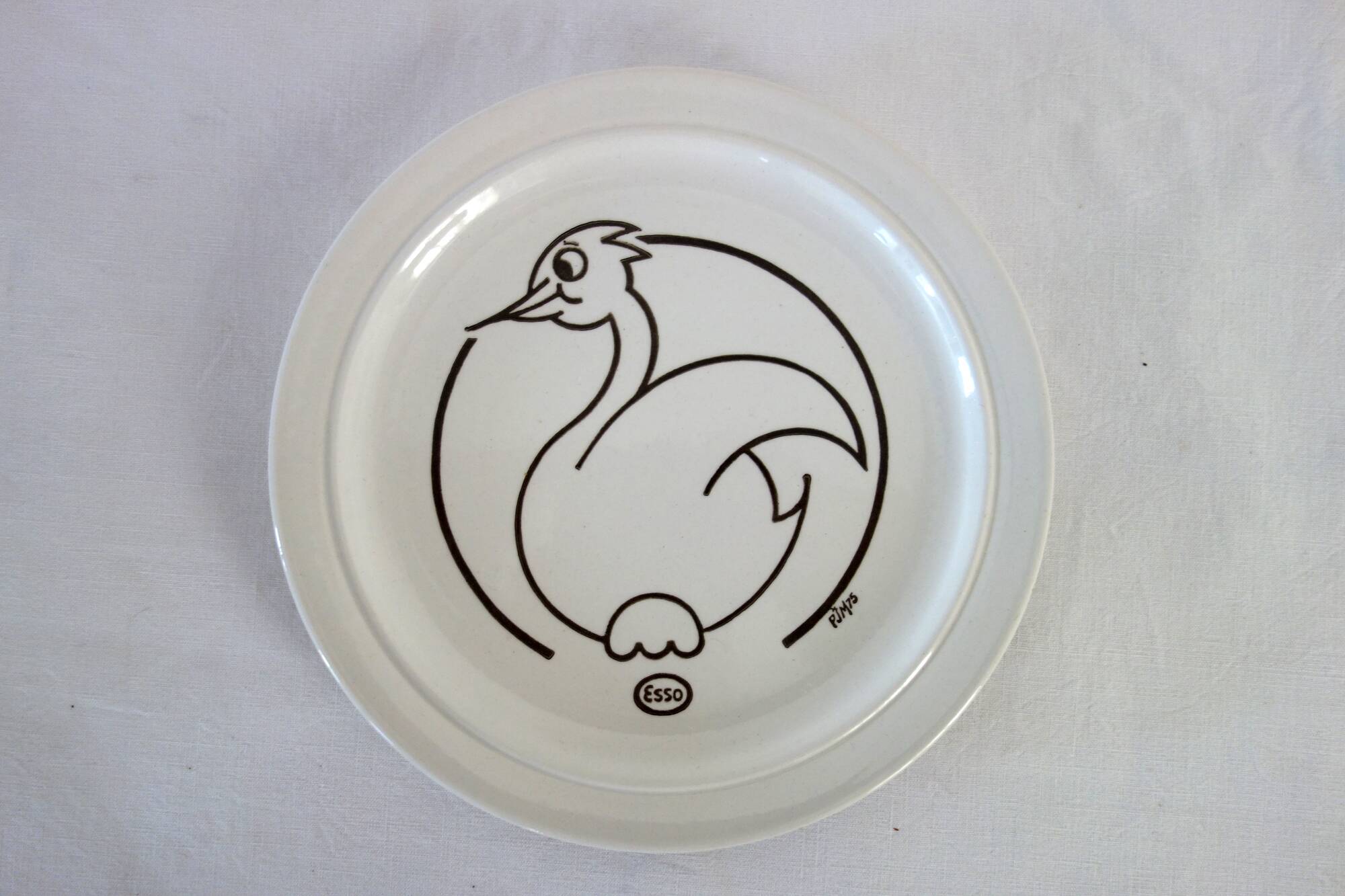 Set of 6 vintage Esso advertising plates