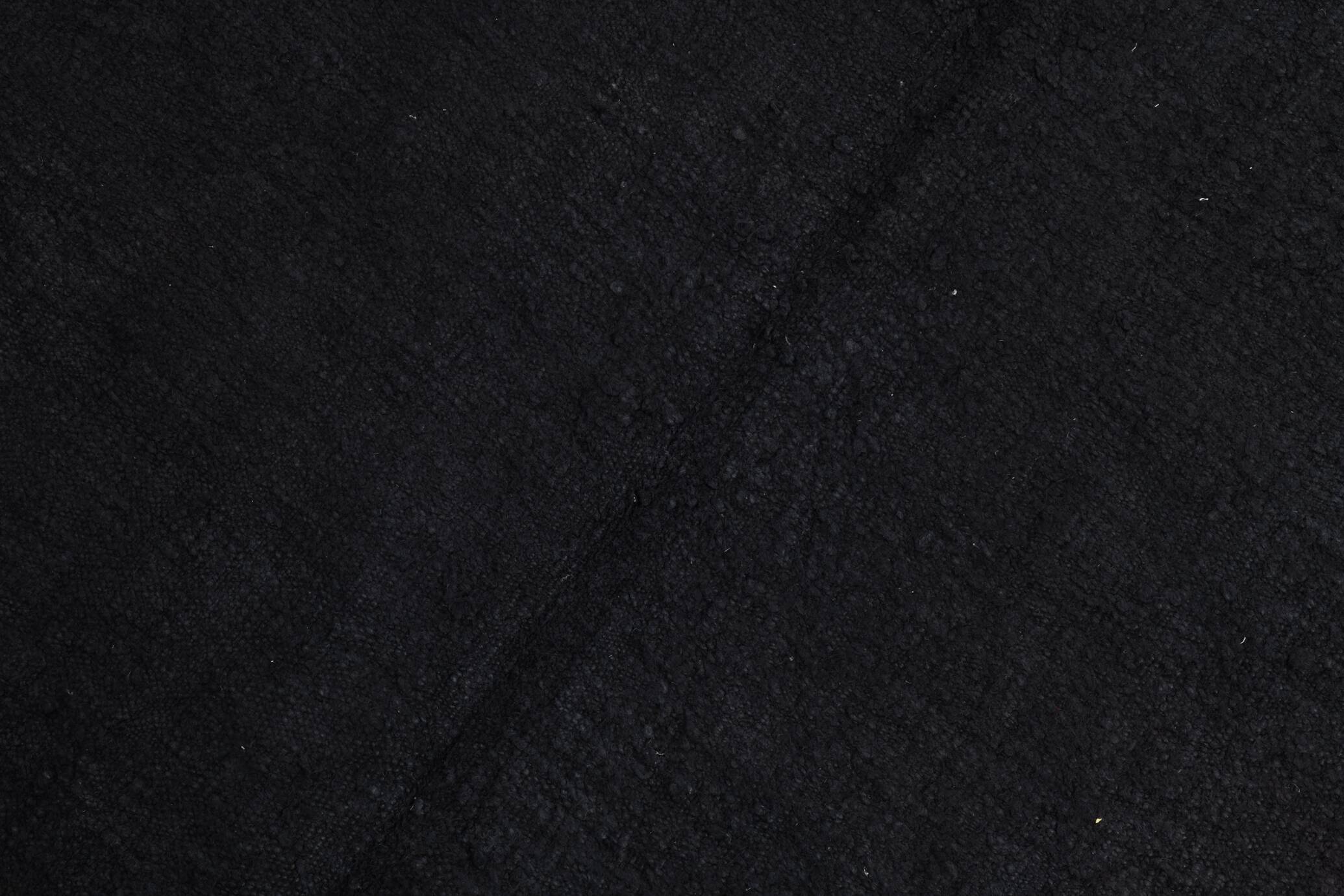 5x7 Dark Navy Blue Solid Turkish Vintage Kilim Rug For Bedroom, 156x223 Cm