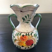 Signed floral decoration vase