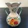 Signed floral decoration vase