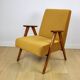 Classic vintage golden velvet armchair Jade - like Chierowski model - 2 pieces available