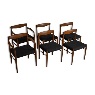 6 1960s dining chairs, Bramin