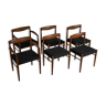 6 chaises de salle à manger des années 1960, Bramin