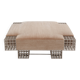 Large ottoman bench by Carla Sozzani in Milan, mohair velvet, 1990