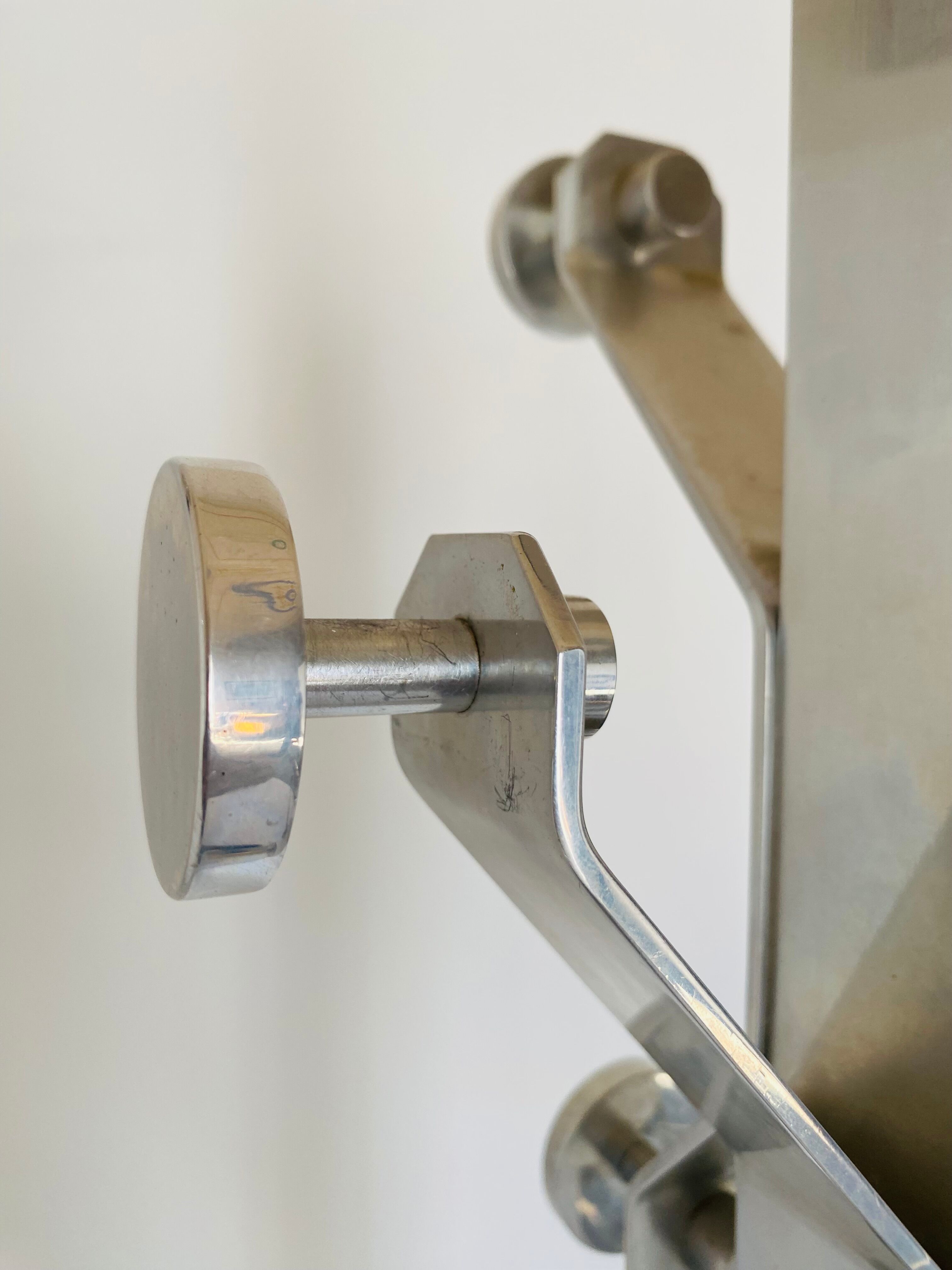 1970s vintage chrome coat and umbrella racks, set of two