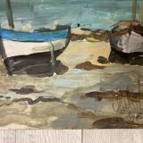 Marine Oil on panel Brittany Trestel beach