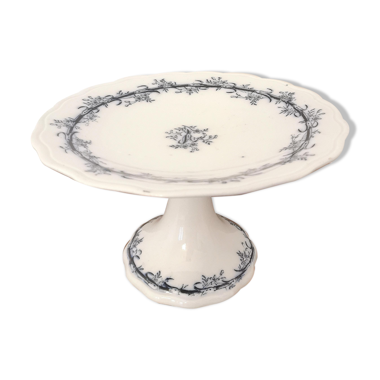 English earthenware compotier Brown Westhead Moore - Co