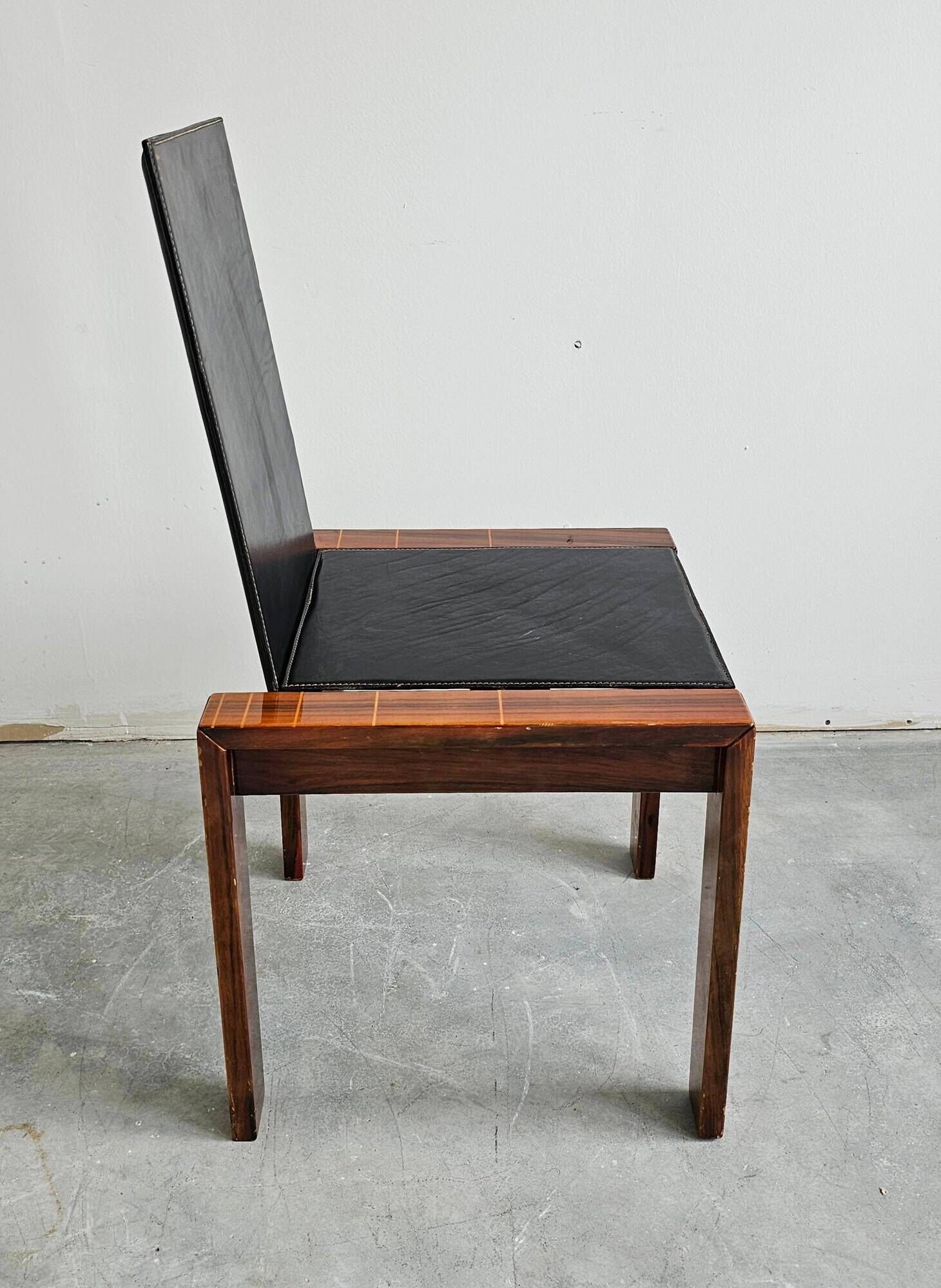 Set of 4 Mid Century dining chairs in rosewood style Afra and Tobia Scarpa.