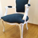 Chaise ancienne rénovée en velours