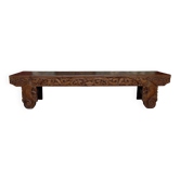 Important banc indonésien en bois sculpté, Début XXe