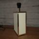 Lampe laquée blanc et laiton guy lefevre vintage 1970