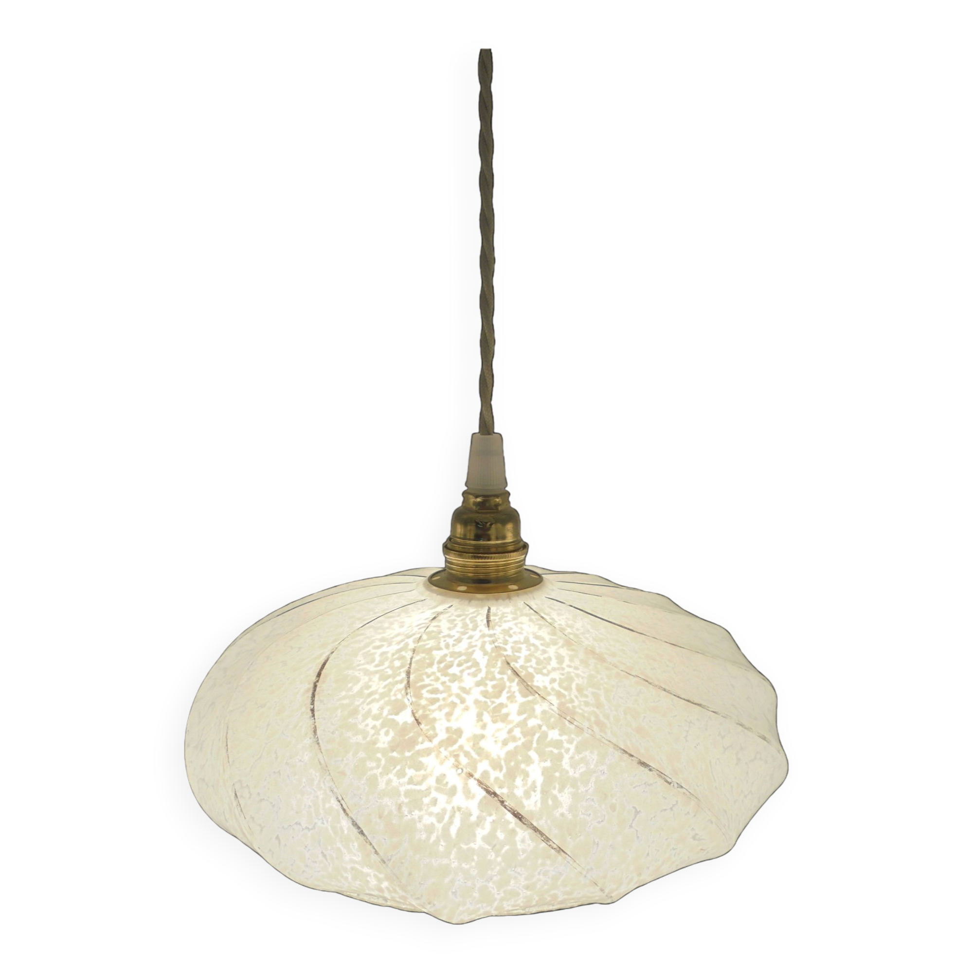 Speckled glass pendant light