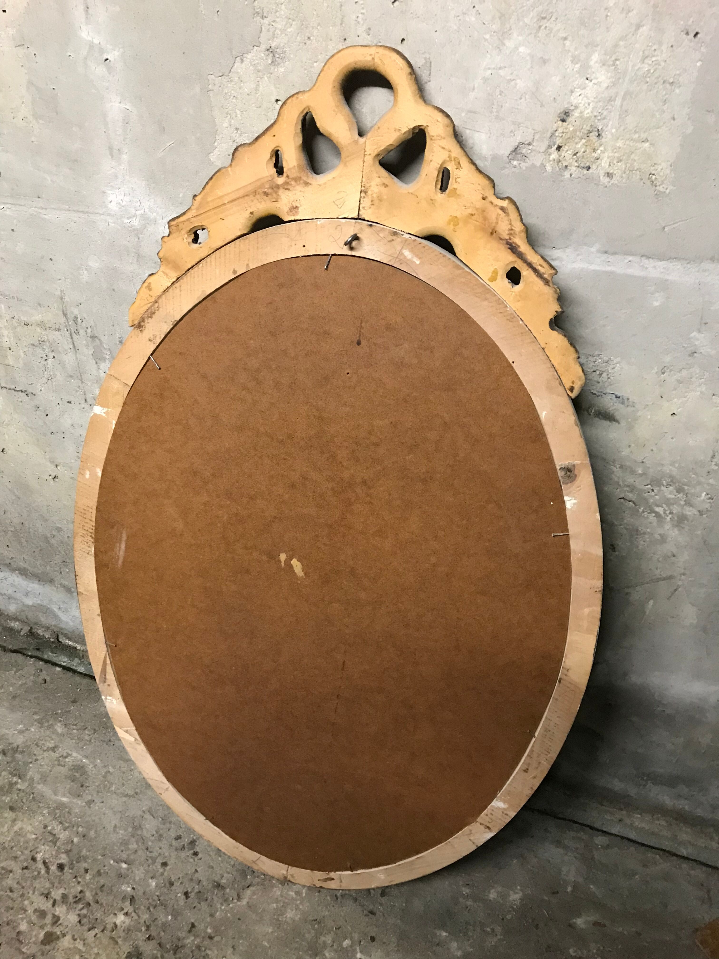 Oval mirror Louis XVI gilded style 53x90cm