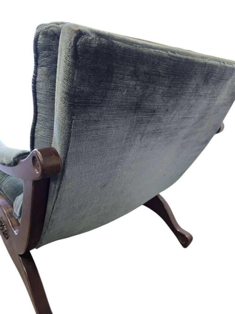 Set of 2 vintage blue armchairs / chairs / seats