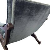 Set of 2 vintage blue armchairs / chairs / seats