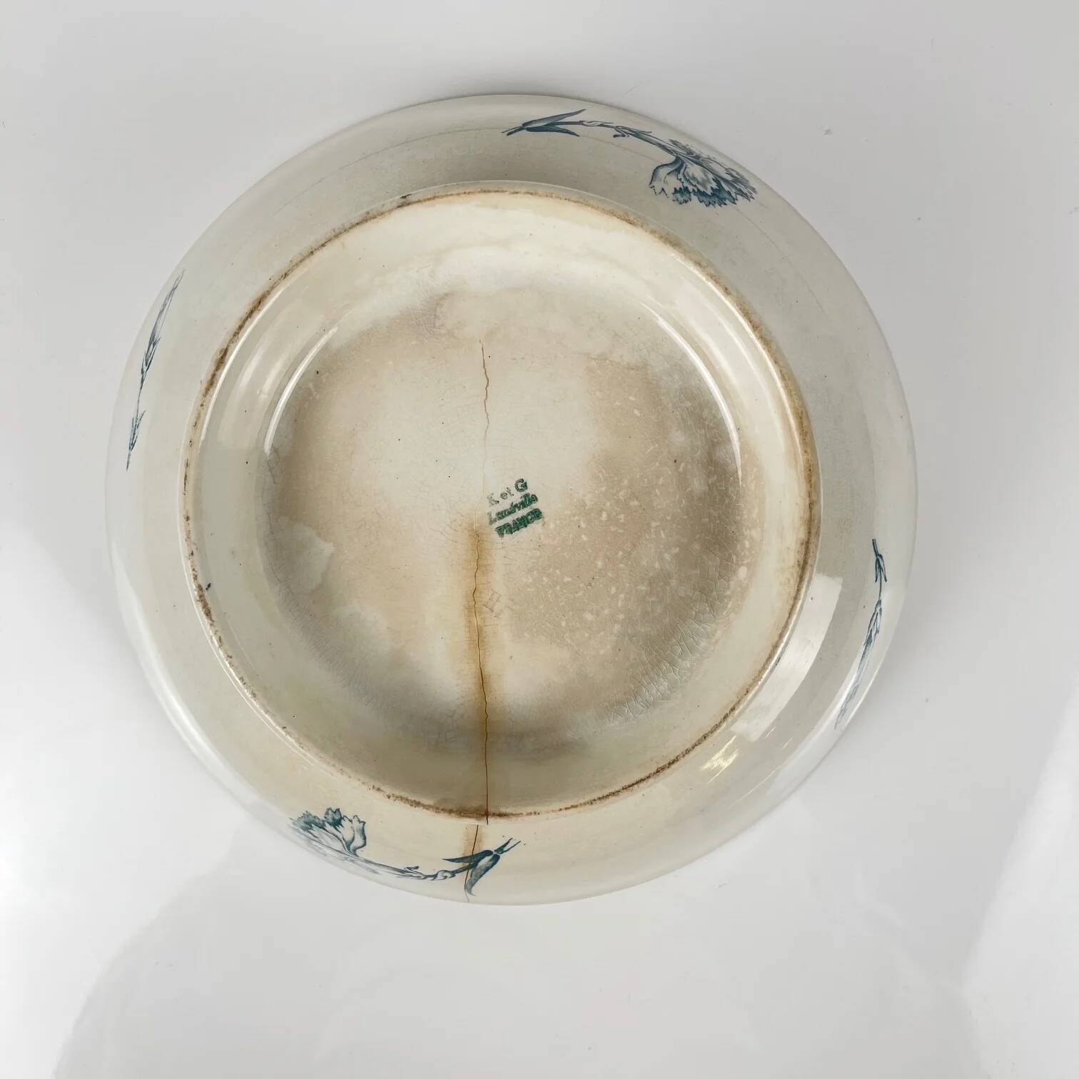 Footed bowl model "Carnation", KG Lunéville, ironstone, 19th century