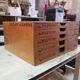 Old wooden furniture Papers Canson with 5 drawers