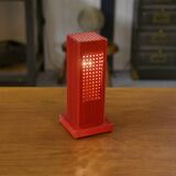 Lampe unique en aluminium laqué rouge, 1970