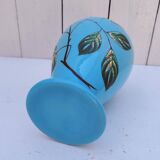 Opaline vase, Napoleon III flower bouquet decoration