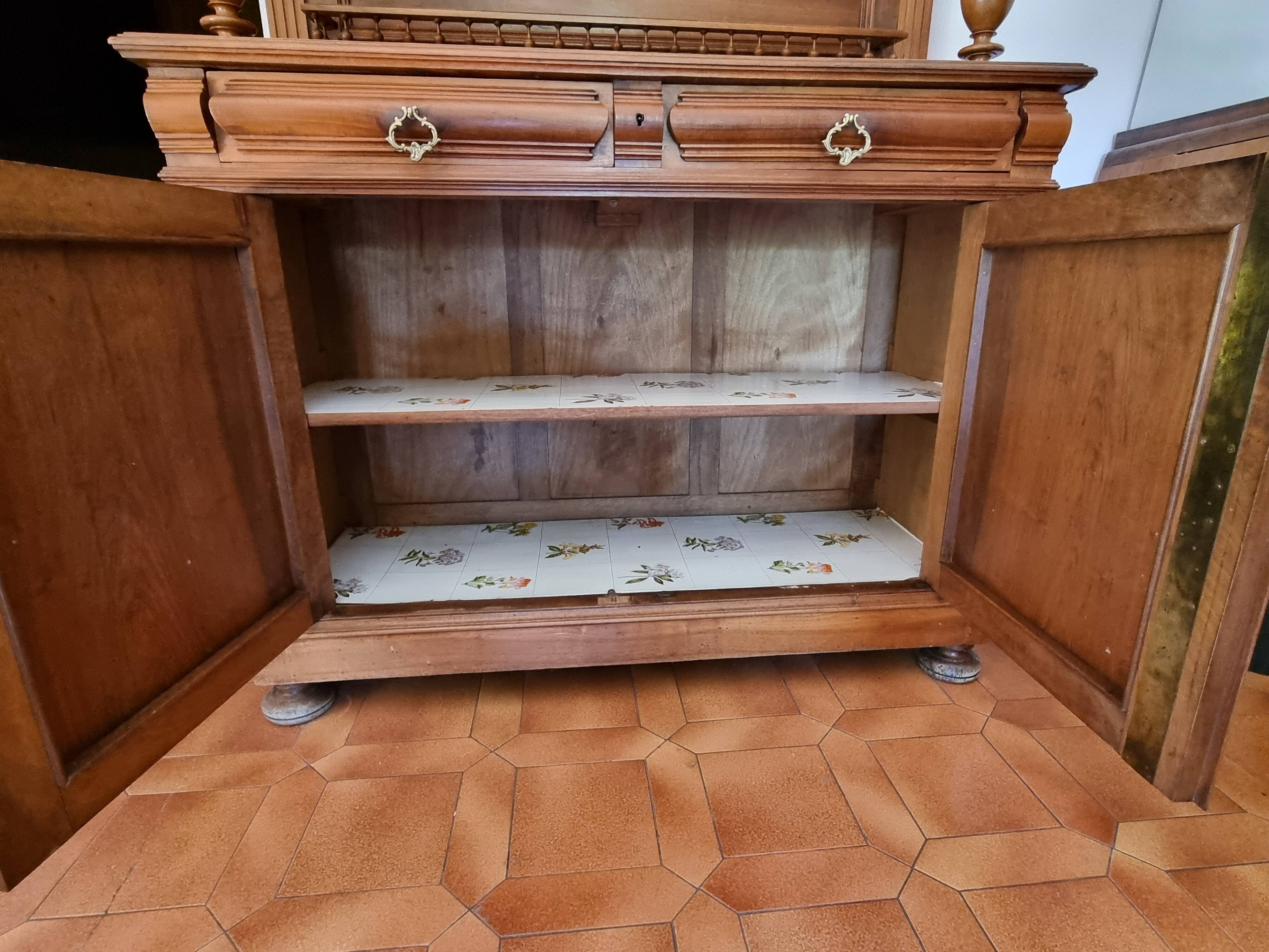 Antique oak sideboard in Henri II style