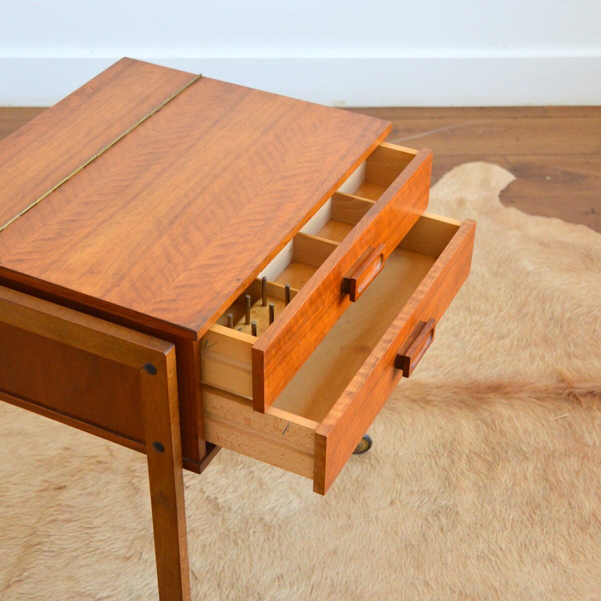 Scandinavian sewing box teak 1960s