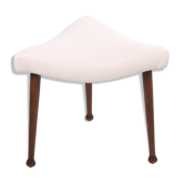 Scandinavian hocker reupholstered design 1960s