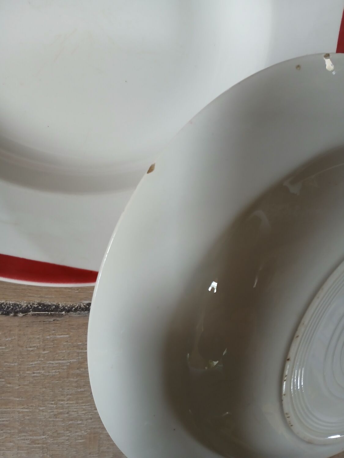 6 antique soup plates from Digoin and Sarreguemines